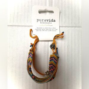 Pura vida monthly bracelet club set of 3 bracelets new beaded Orange 70s Flower
